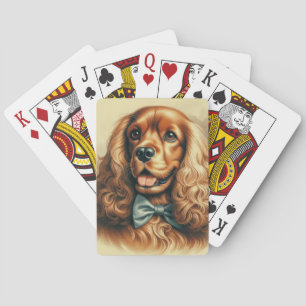 Cocker Spaniel Olieverfschilderij Pokerkaarten