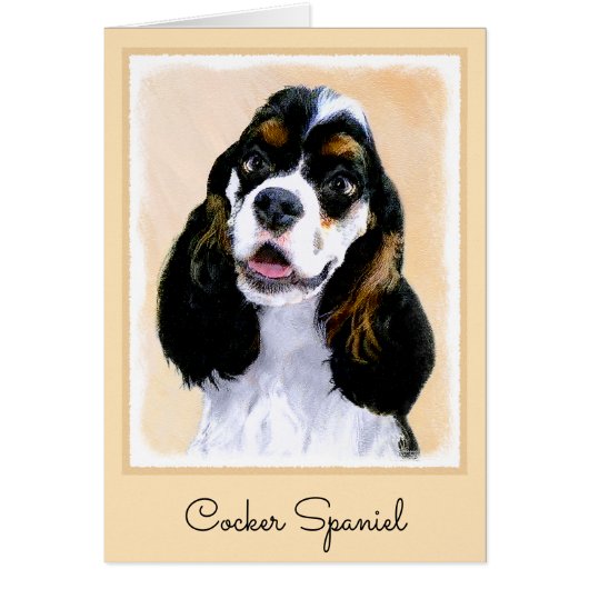 Cocker Spaniel (Parti) Peinture - Art Chien origin (Devant)