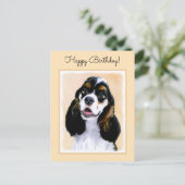 Cocker Spaniel (Parti) Schilderen - Oorspronkelijk Briefkaart (Staand voorkant)