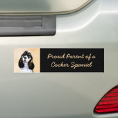 Cocker Spaniel (Parti) Schilderen - Oorspronkelijk Bumpersticker (Op auto)