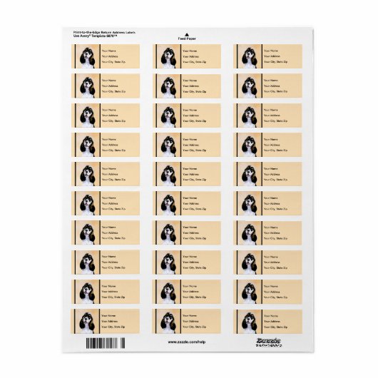 Cocker Spaniel (Parti) Schilderen - Oorspronkelijk Etiket (Full Sheet)