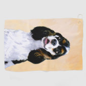 Cocker Spaniel (Parti) Schilderen - Oorspronkelijk Golfhanddoek (Horizontaal)