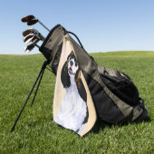 Cocker Spaniel (Parti) Schilderen - Oorspronkelijk Golfhanddoek (Groen)