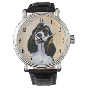 Cocker Spaniel (Parti) Schilderen - Oorspronkelijk Horloge