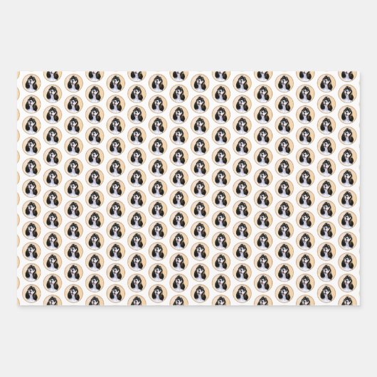 Cocker Spaniel (Parti) Schilderen - Oorspronkelijk Inpakpapier Vel (Voorkant 2)