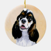 Cocker Spaniel (Parti) Schilderen - Oorspronkelijk Keramisch Ornament (Achterkant)