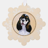 Cocker Spaniel (Parti) Schilderen - Oorspronkelijk Ornament Kaart (Voorkant)