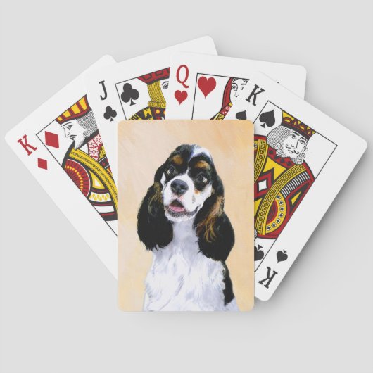Cocker Spaniel (Parti) Schilderen - Oorspronkelijk Pokerkaarten (Achterkant)
