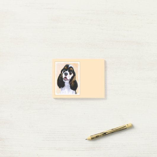 Cocker Spaniel (Parti) Schilderen - Oorspronkelijk Post-it® Notes (Op bureau)