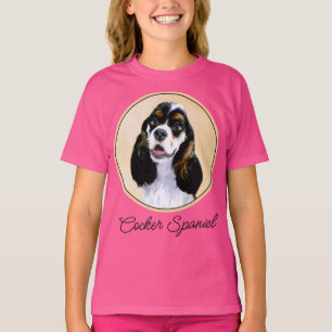 Cocker Spaniel (Parti) Schilderen - Oorspronkelijk T-shirt