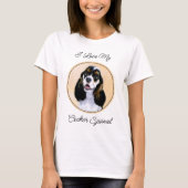 Cocker Spaniel (Parti) Schilderen - Oorspronkelijk T-shirt (Voorkant)