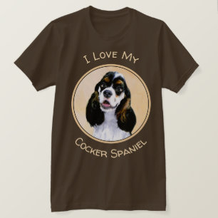 Cocker Spaniel (Parti) Schilderen - Oorspronkelijk T-shirt