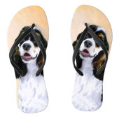 Cocker Spaniel (Parti) Schilderen - Oorspronkelijk Teenslippers (Voetbed)