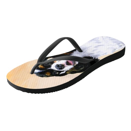 Cocker Spaniel (Parti) Schilderen - Oorspronkelijk Teenslippers (Schuin)