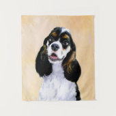 Cocker Spaniel (Parti) Schilderen - Oorspronkelijk Wandkleed (Voorkant)