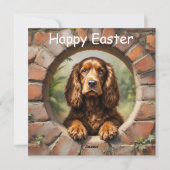 Cocker Spaniel - Pasen Feestdagenkaart (Achterkant)