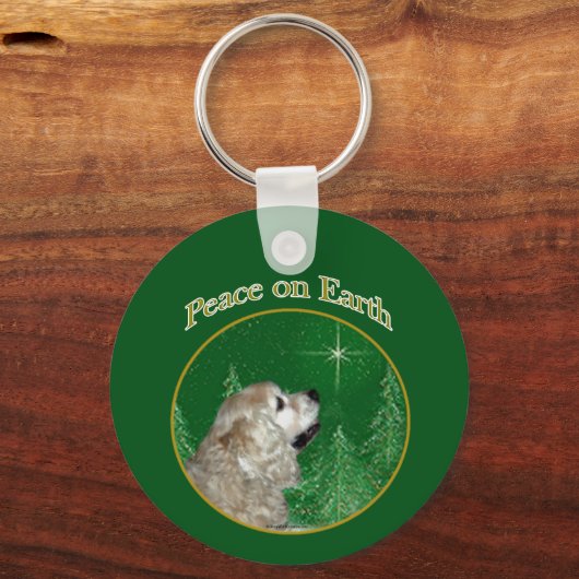 Cocker Spaniel Peace Sleutelhanger (Achterkant)