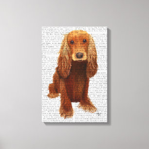 Cocker Spaniel Plain Canvas Afdruk