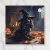 Cocker Spaniel Pompoenen Halloween Scary Bedankjes Labels (Achterkant)