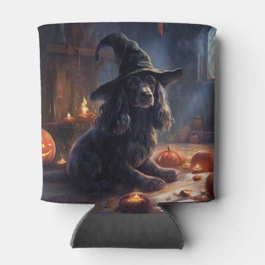 Cocker Spaniel Pompoenen Halloween Scary Blikjeskoeler (Achterkant)