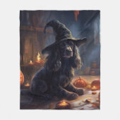 Cocker Spaniel Pompoenen Halloween Scary Fleece Deken (Voorkant)