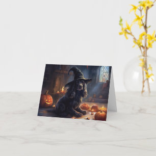 Cocker Spaniel Pompoenen Halloween Scary Kaart