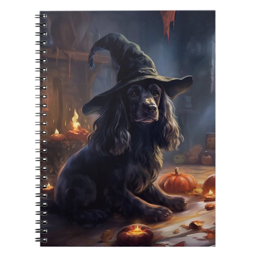 Cocker Spaniel Pompoenen Halloween Scary Notitieboek (Voorkant)