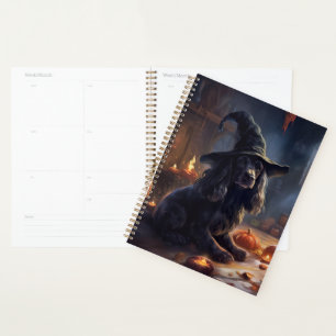 Cocker Spaniel Pompoenen Halloween Scary Planner