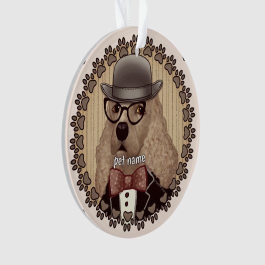 Cocker Spaniel portant des lunettes (devant)