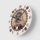 Cocker Spaniel portant des lunettes Horloge (Angle)