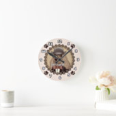 Cocker Spaniel portant des lunettes Horloge (Maison)