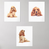 Cocker Spaniel Poster, Cocker Spaniel Lover Cadeau (Recto)