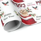 Cocker Spaniel Puppy Dog met kerstcadeau Cadeaupapier (Rol Hoek)