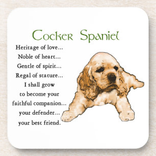 Cocker Spaniel Puppy Liefhebbers Kunst Bier Onderzetter