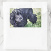 Cocker Spaniel Puppy Rechthoekige Sticker (Tas)
