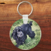 Cocker Spaniel Puppy Sleutelhanger (Voorkant)