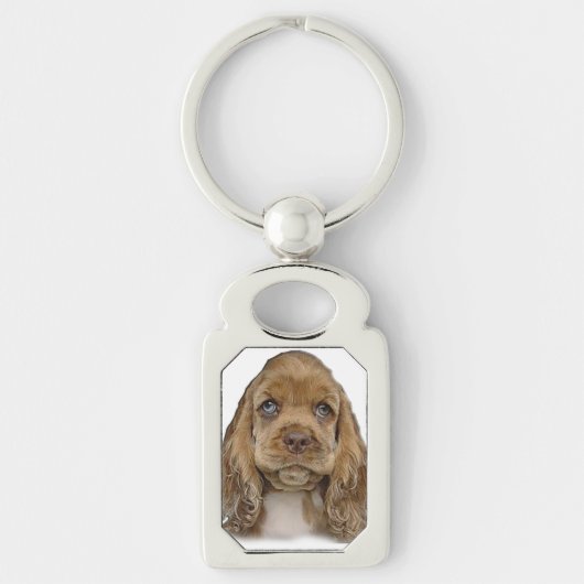 Cocker Spaniel Puppy Sleutelhanger (Voorkant)