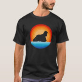 Cocker Spaniel Retro  60S 70S Sunset Dog Lo T-shirt (Voorkant)