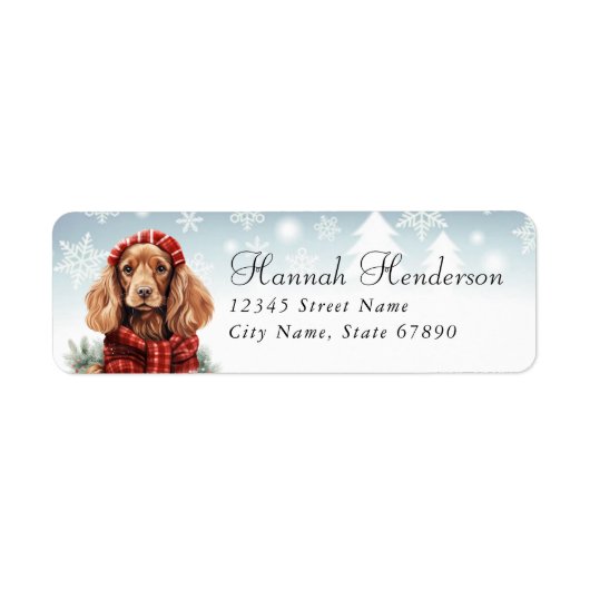 Cocker Spaniel Return Address Labels (Voorkant)
