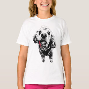 Cocker Spaniel – Rode Tong, Echte Pit T-shirt