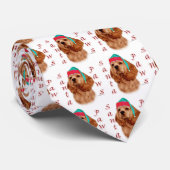 Cocker Spaniel (rood) Santa Paws Stropdas (Opgerold)