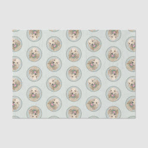 Cocker Spaniel Schilderen Buff Gold Originele Hond Tissuepapier