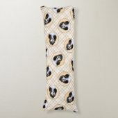 Cocker Spaniel Schilderen Parti Tan Originele Hond Lichaamskussen (Voorkant Verticaal)