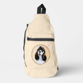 Cocker Spaniel Schilderen Parti Tan Originele Hond Sling Bag (Voorkant)