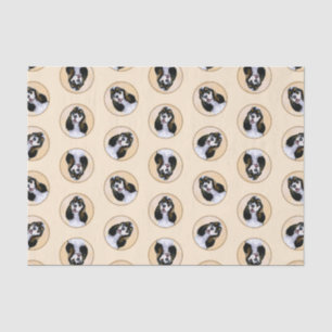 Cocker Spaniel Schilderen Parti Tan Originele Hond Tissuepapier