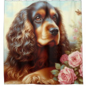 Cocker Spaniel Schilderij Douchegordijn (Voorkant)