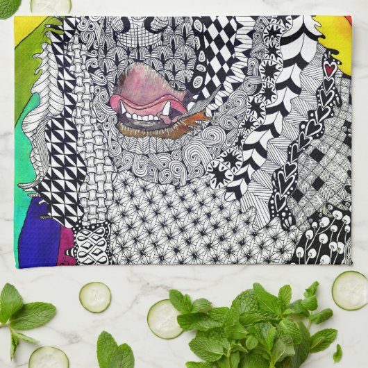 Cocker Spaniel Serviette de cuisine (Plié)