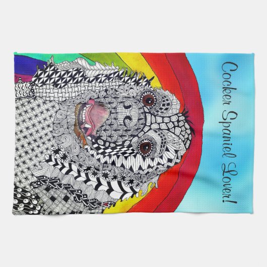 Cocker Spaniel Serviette de cuisine (Horizontal)