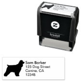 Cocker Spaniel Silhouet Retouradres Zelfinktende Stempel (In situ)