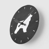 Cocker Spaniel Silhouette Ronde Klok (Hoek)